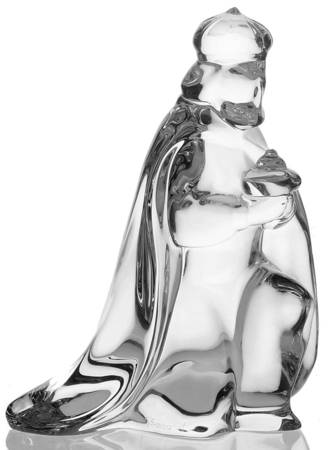 Baccarat Nativity Figurines King Balthazar-Kneeling - No Box
