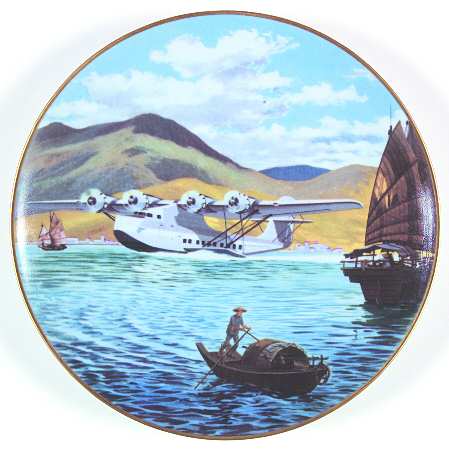 Pan Am-Pioneer Flights China Clipper Lands In Hong Kong Harbour - No Box