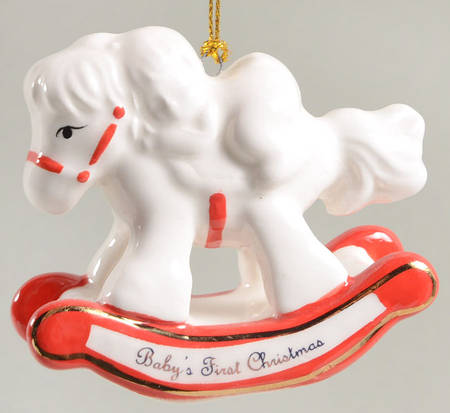 Babys 1st Christmas Rocking Horse - Boxed