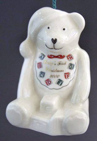 Babys 1st Christmas Bear-Bell - No Box