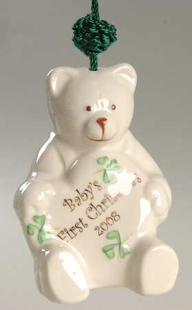 Babys 1st Christmas Shamrock Bear - Boxed