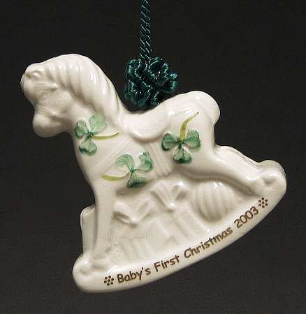 Babys 1st Christmas Rocking Horse Bell - Boxed