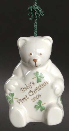 Babys 1st Christmas Shamrock Bear - With Box
