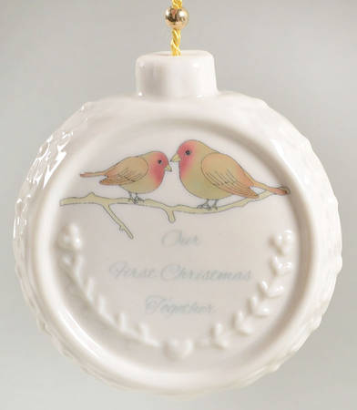 Our 1st Christmas Birds On Branch-Wreath - No Box