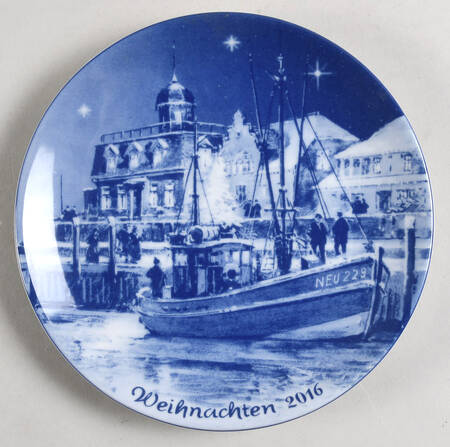 German Christmas Plates 2016 Christmas Plate - German - No Box 47a