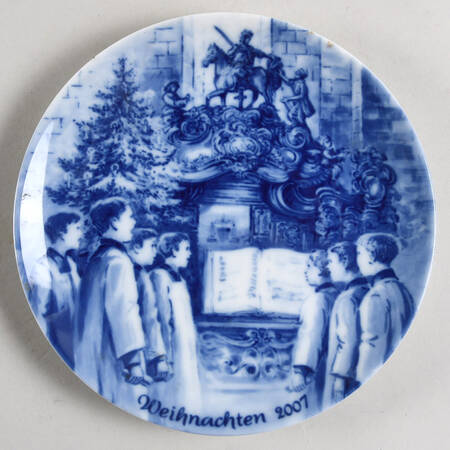 German Christmas Plates Christmas Eve In Mainz-German Version - No Box