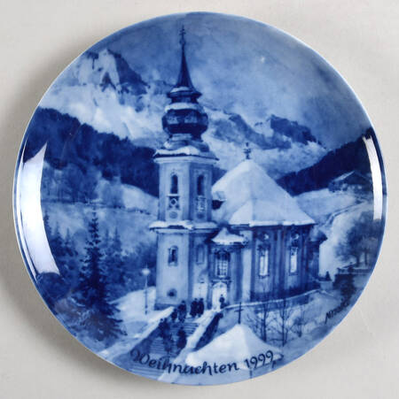 German Christmas Plates Christmas Eve In Maria Gern - With Box