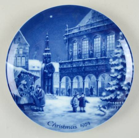 German Christmas Plates Christmas In Bremen - Boxed