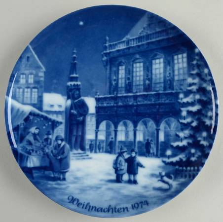 German Christmas Plates Christmas In Breman-German - Boxed