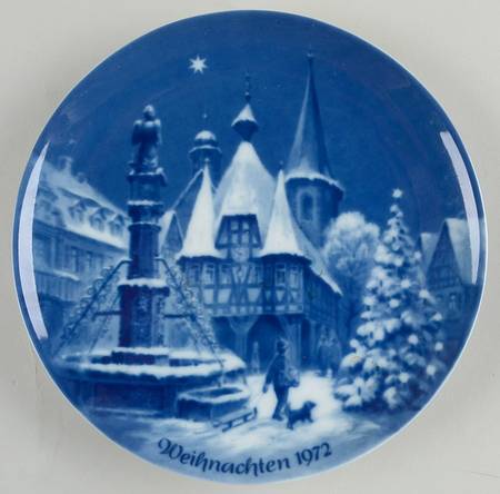 German Christmas Plates Christmas In Michelstadt-German Version - No Box