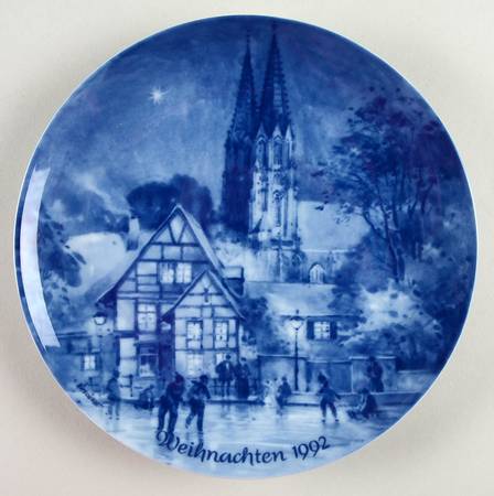 German Christmas Plates Christmas Eve In Soest - No Box