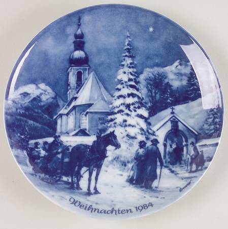 German Christmas Plates Christmas In Ramsau-German Version - No Box
