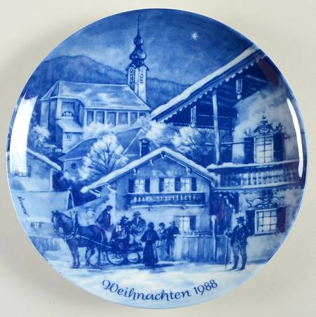 German Christmas Plates Christmas In Ruhpolding-German - No Box
