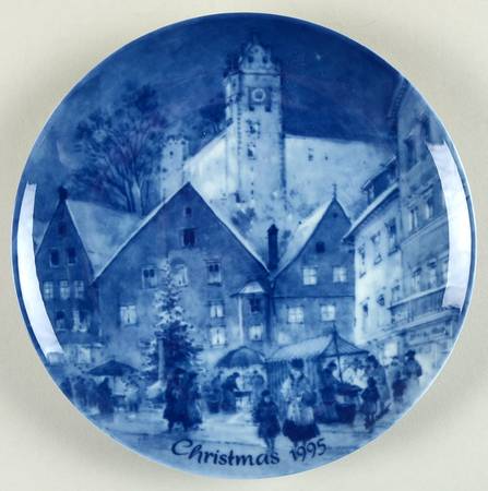 German Christmas Plates Christmas Eve In Fussen - No Box