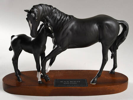 Beswick Figurine Black Beauty And Foal - No Box