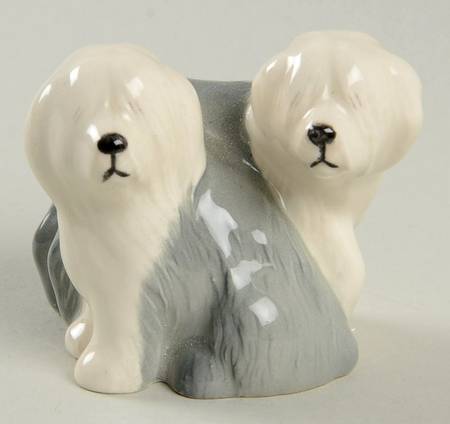 Beswick Figurine Old English Sheep Dogs-Seated - Boxed