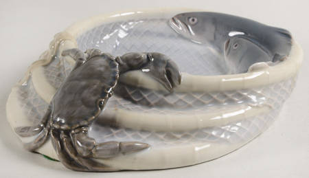 Bing & Grondahl Giftware Fish Pair & Crab Tray - No Box