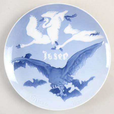 Commemorative Plates Commemorating Famous Writer Henrik Ibsen - No Box