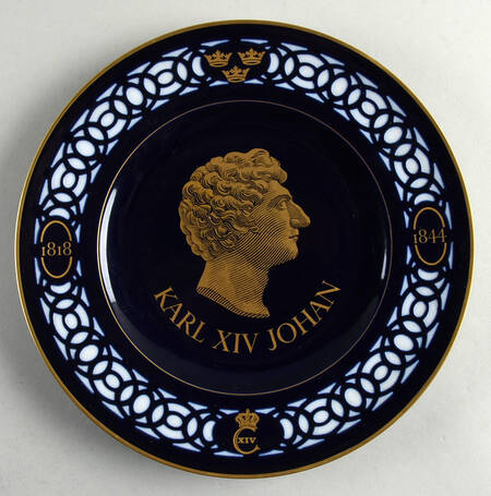 Swedish Kings Plates Karl Xiv Johan - With Box