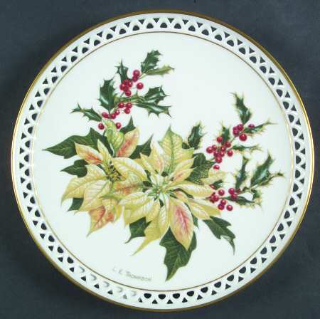 Country Garden Calender December-Poinsettias And Holly - No Box