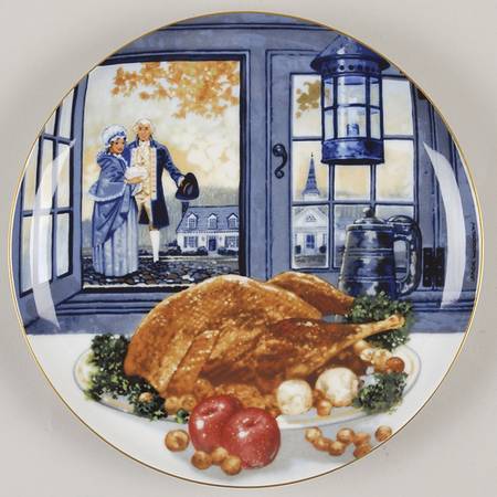 Thanksgiving Plate Colonial - No Box