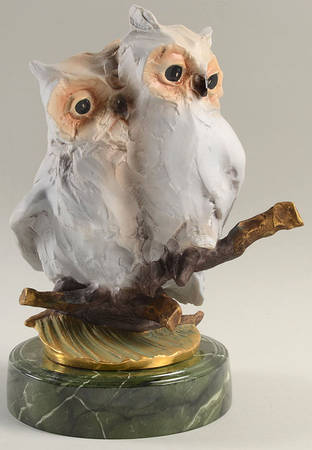 Boehm Birds Small Feathers-Owl Pair - No Box Nb1161