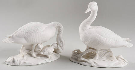Boehm Birds Canada Geese-Bisque Pair - No Box