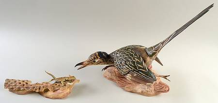 Boehm Birds Roadrunner & Horned Toad-Pair - No Box