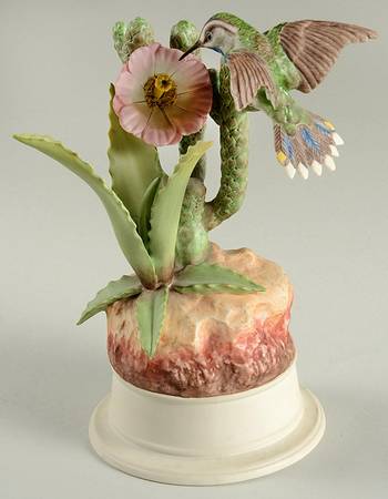 Boehm Birds Hummingbird On Cactus - No Box