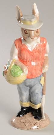 English Country Folk Gardener Rabbit-Style One - Boxed