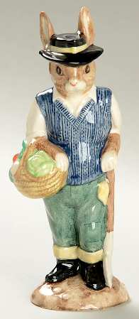 English Country Folk Gardener Rabbit-Style Two - Boxed