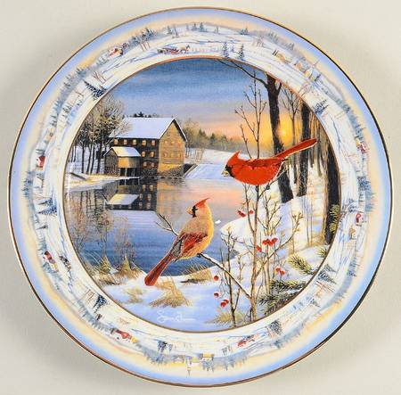 Pinegrove's Winter Cardinals Daybreak In Pinegrove - No Box