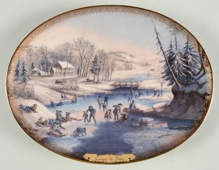 Currier & Ives Christmas Plates American Winter Scenes: Morning - No Box