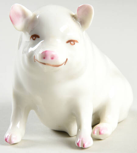 Belleek Figurines Pig-160th Anniversary - Boxed
