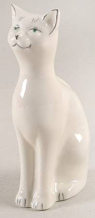 Belleek Figurines Cat Painted - Boxed