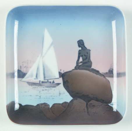 Bing & Grondahl Giftware Little Mermaid-Square Tray - No Box