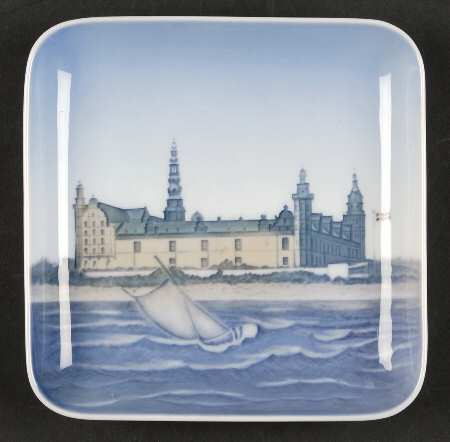 Bing & Grondahl Giftware Kronborg Castle-Square Tray - No Box