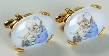 Bing & Grondahl Giftware Boy & Girl Cufflink-Pair - No Box