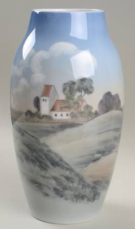 Bing & Grondahl Vase Country Scene Vase - No Box