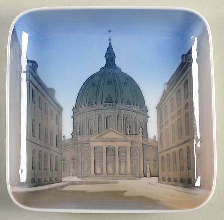 Bing & Grondahl Giftware Marmorkirken-Square Tray - No Box