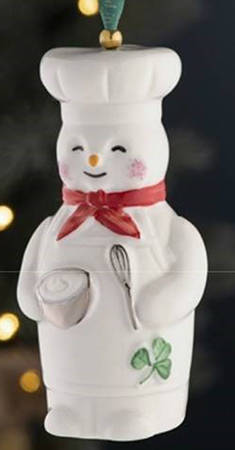 Snowman-Bell-Ornament Chef Snowman - Boxed