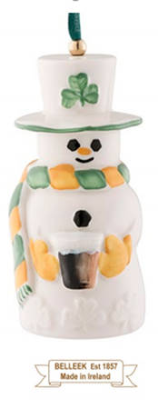 Snowman-Bell-Ornament Paddy Snowman  - No Box