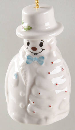 Snowman-Bell-Ornament Snowman With Fir Tree - Boxed