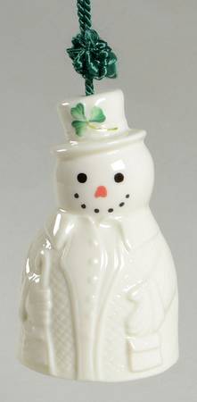 Snowman-Bell-Ornament Irish Snowman - No Box