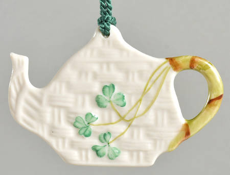 Belleek Christmas Ornament Teapot - No Box