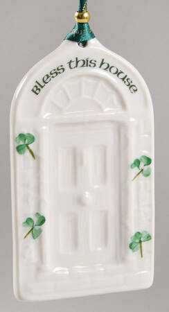 Belleek Christmas Ornament Bless This House - Boxed