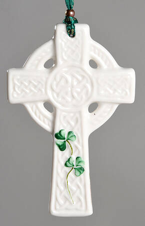 Belleek Christmas Ornament St Keiran's Cross - No Box