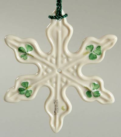 Belleek Christmas Ornament Snowflake - No Box