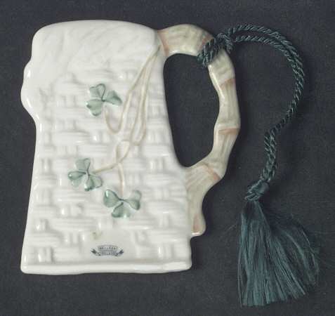 Belleek Christmas Ornament Beer Stein - No Box