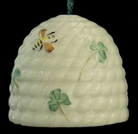 Belleek Christmas Ornament Bee Hive Bell Ornament - Boxed